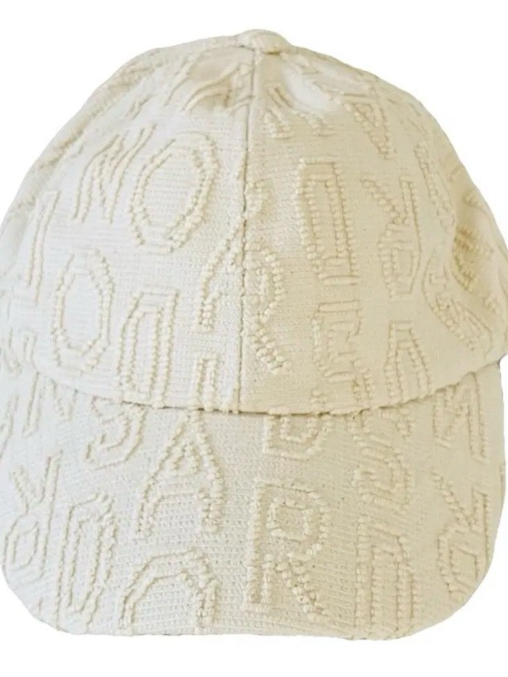Sandro Andy Monogram Jacquard Baseball Cap Cream Ivory Adjustable Logo Hat🤍 - Picture 7 of 15
